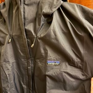 Patagonia Black Hooded Rain Jacket